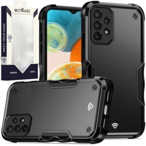 For Samsung A23 5G METKASE Exquisite Tough Shockproof Hybrid in Slide-Out Package - Black/Black
