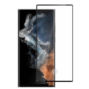 For Samsung Galaxy S22 Ultra Premium 3D Curved Edge Glue with Full Glue .18 Thickness with FingerPrint Unlocking