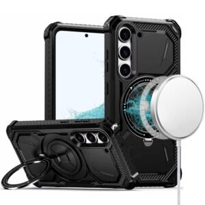 For Samsung Galaxy S22 Plus Premium Circle [Magnetic Circle] KickKickstand - Black