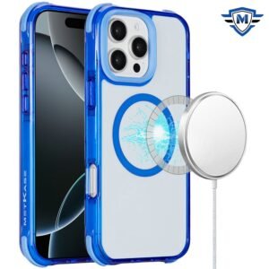 [METKASE] For iPhone 16 Pro 6.3 inch Magnetic 3in1 Drop-Proof Two-Tone Case - Dark Blue Two Tone