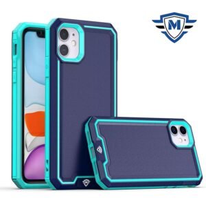 For iPhone 15 Pro METKASE Rank Tough Strong Modern Fused Hybrid in Slide-Out Package - Blue