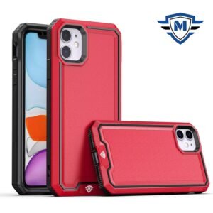 For iPhone 15 Pro METKASE Rank Tough Strong Modern Fused Hybrid in Slide-Out Package - Red