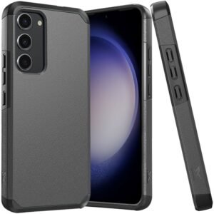 For Samsung S23 FE 5G Tough Strong Hybrid (Magnet Mount Friendly) Case Cover - Charcoal Grey