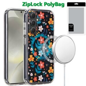 [PolyBag] For Samsung s25/s24 Magnetic Space UV Design Case - Nightly Floral