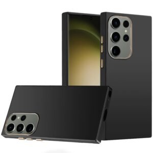 For Samsung S23 Ultra Classy Slick Chromed Around Hybrid - Black