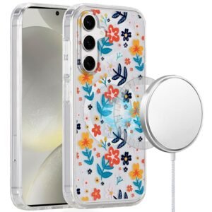 For Samsung s25 Plus/s24 Plus Magnetic Space UV Design Case - Colorful Floral