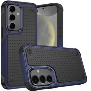 For Samsung Galaxy s24 Ultra DOT Thick Beautiful Hybrid Case Cover - Black/Blue