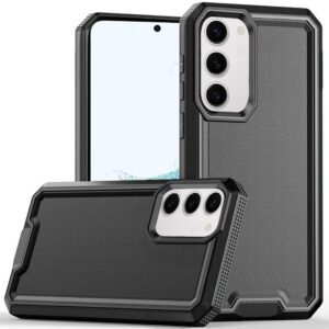 For Samsung Galaxy S22 Plus Rank Tough Strong Modern Fused Hybrid Case Cover - Black